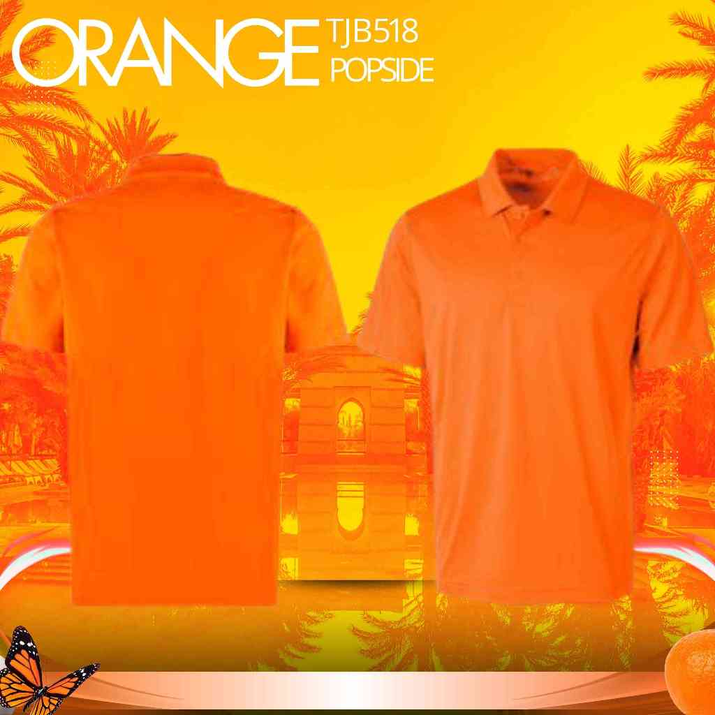 TJB026#KAOS ORANGE  #KAOS OREN#KAOS POLOS OREN# KAOS   LAKOSTE  ORANGE  POPSICLE# PRIA -WANITA