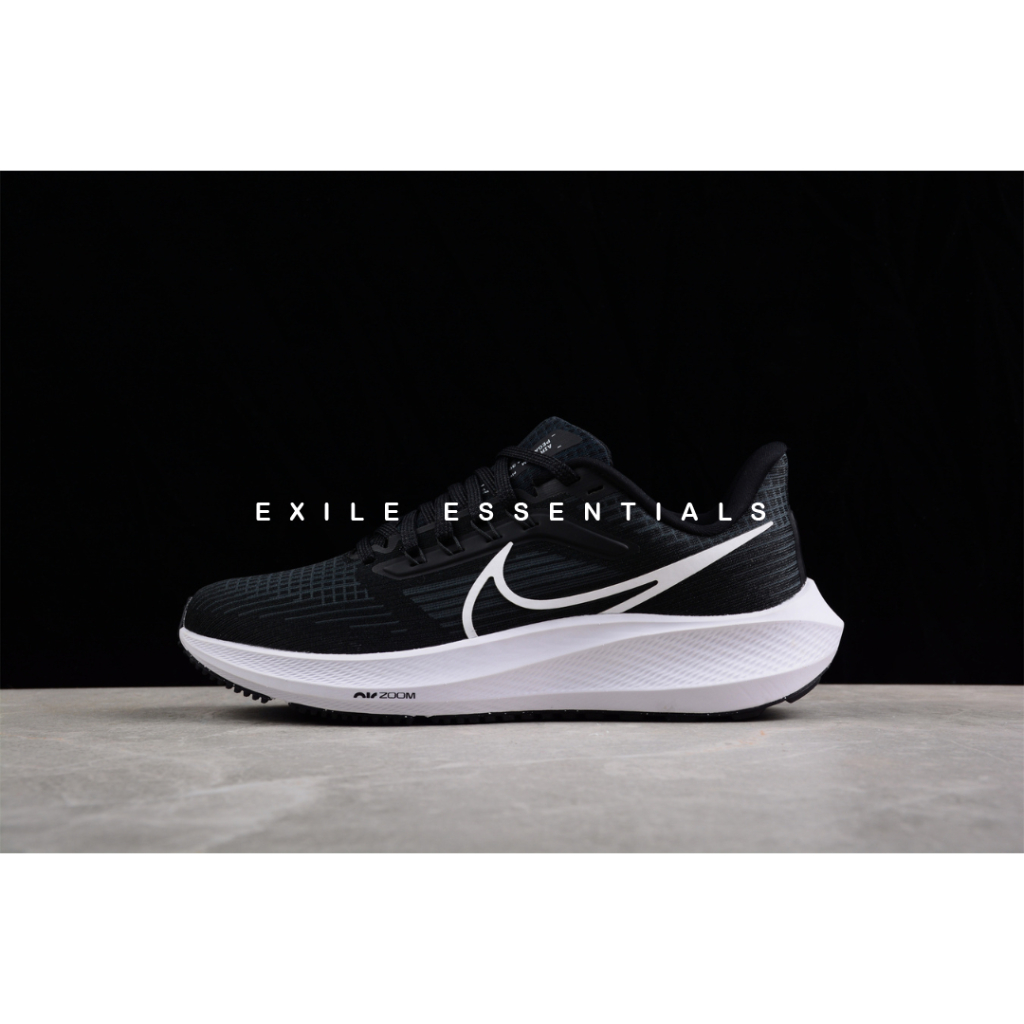 [READY STOCK SIZE 41] Nike Air Zoom Pegasus 39 Black Dark Smoke Grey White