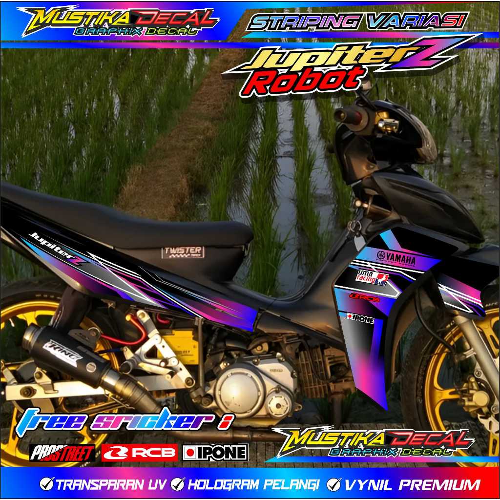 STRIPING VARIASI YAMAHA JUPITER Z ROBOT / STICKER LIST MOTOR YAMAHA JUPITER Z ROBOT