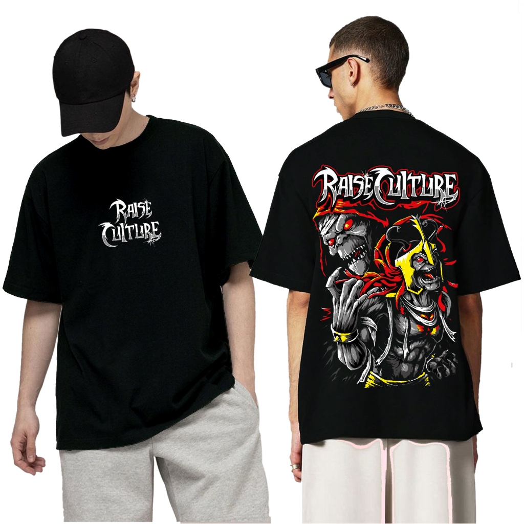 Baju Kaos Atasan Distro Pria Keren Terbaru Motif Tengkorak Metal Hitam Sablon Bergambar Couple Trend