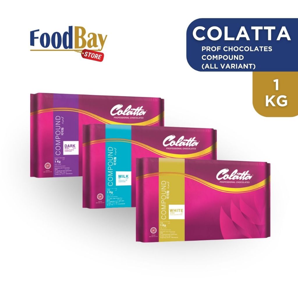 

COLATTA Chocolate Compound Dark, Milk, White Cokelat blok 1 Kg