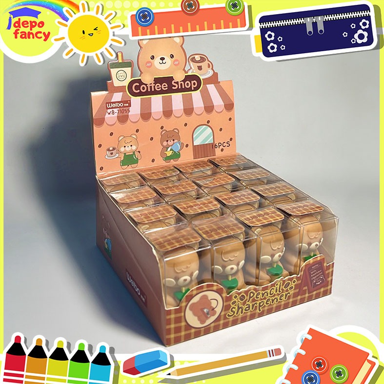 

Rautan Pensil 1 Lubang WB-71055 Bear / Sharpener / Ongotan / Sleper