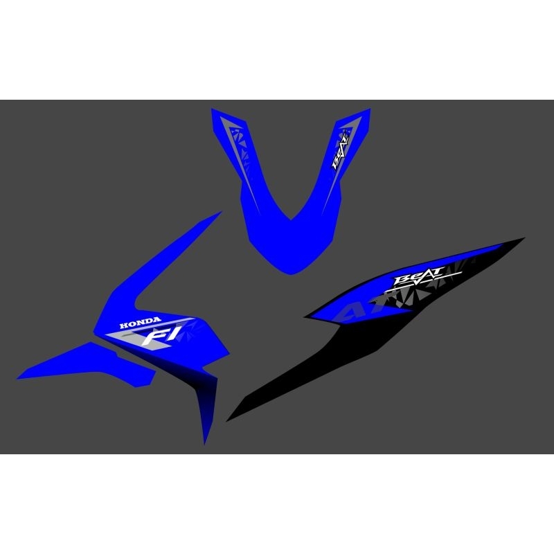 STRIPING STICKER TRANSPARAN BEAT NEW DELUXE 2020-2023 II STRIPING BEAT DELUXE 2020-2023 TRANSPARAN M