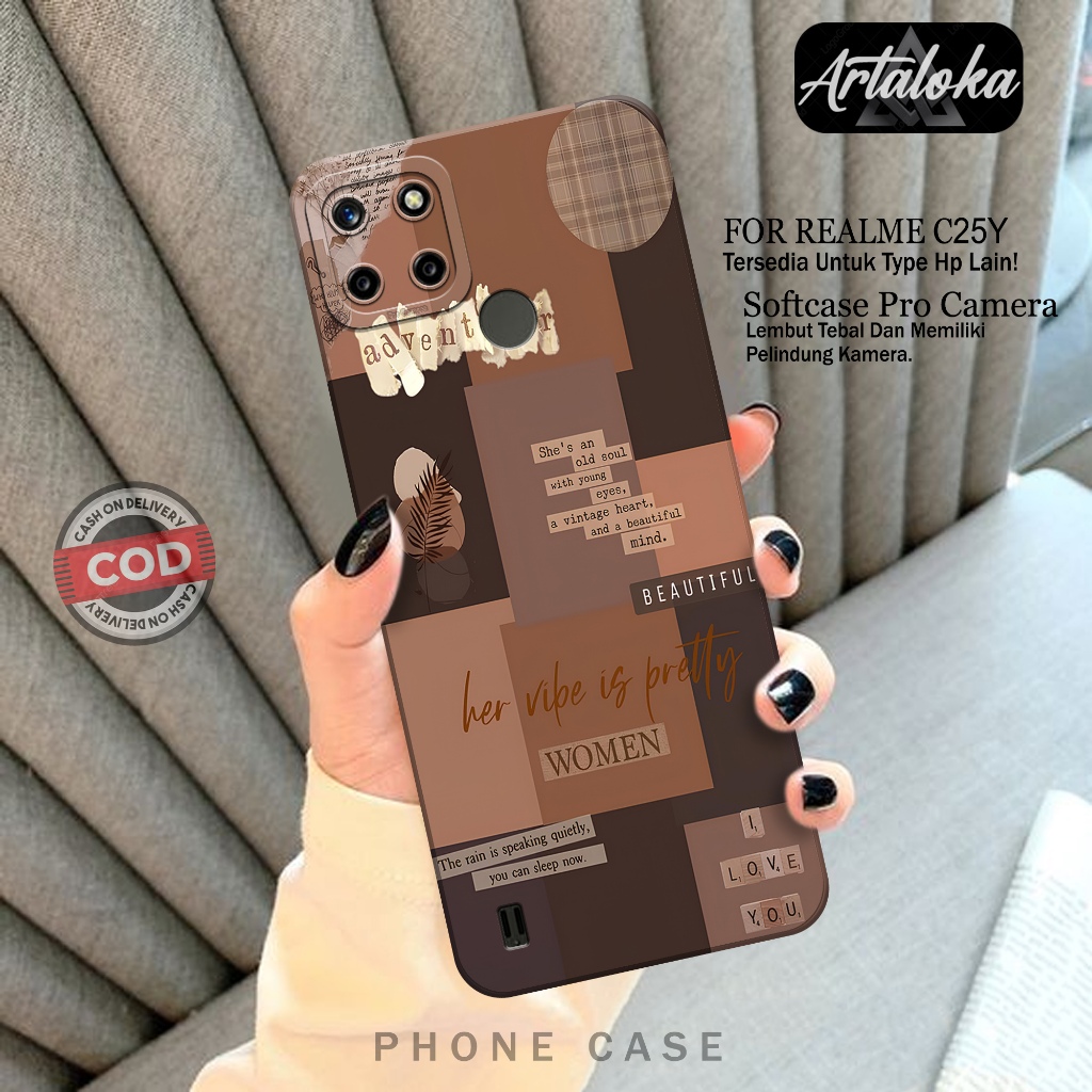 Case Hp REALME C25Y Softcase Pro Camera Silikon Tpu Softcase REALME C25Y Fashion Case Aesthetic Lucu