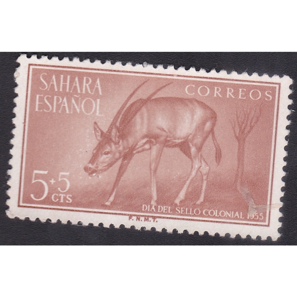 

A 10794 SATU BUAH PRANGKO SAHARA ESPANOL NOMINAL 5 + 5 CTS TAHUN 1955 TEMA SATWA DENGAN KONDISI BELUM ADA CAP