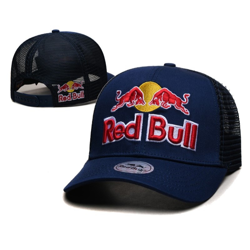 Topi Trucker Jaring Red Bull Redbull Marc Marquez Motogp BlueLogo Aksesoris Pria Wanita