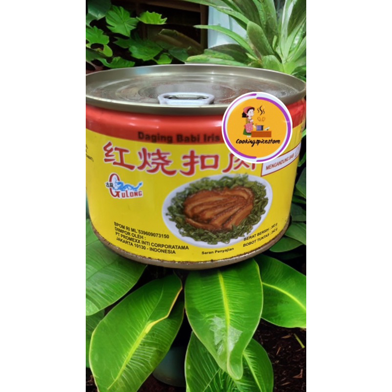 

Gulong Stewed Pork Slice 383 gr Kaleng Daging Babi Samcan / Babi Hong