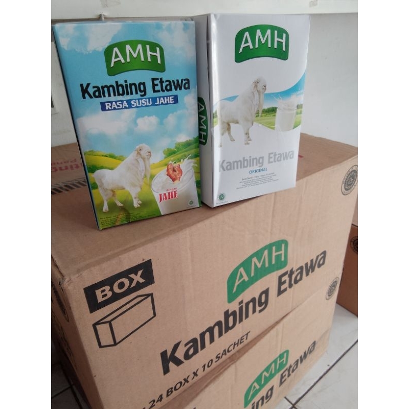 

[Paket 10Box] Susu Kambing AMH Jahe&Original Isi 10 Sachet