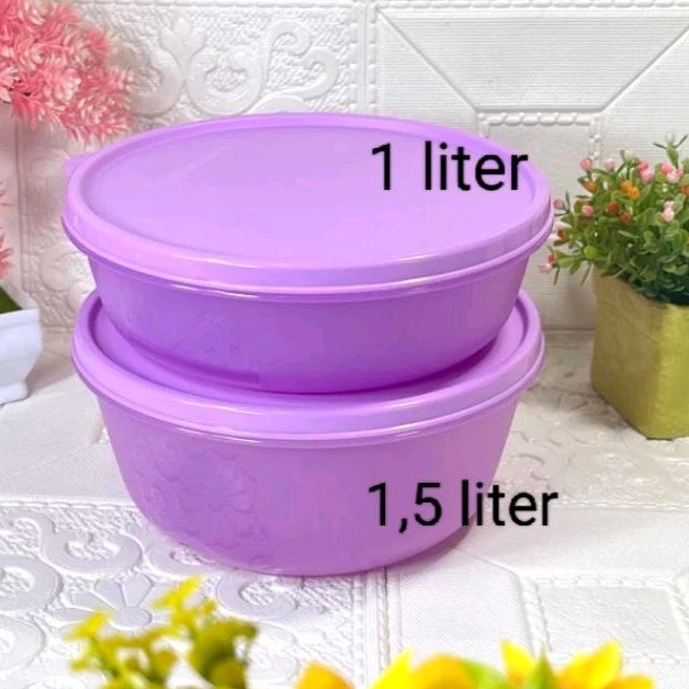 Mangkuk modular bowl set tuperware ungu soft eceran 1 pcs