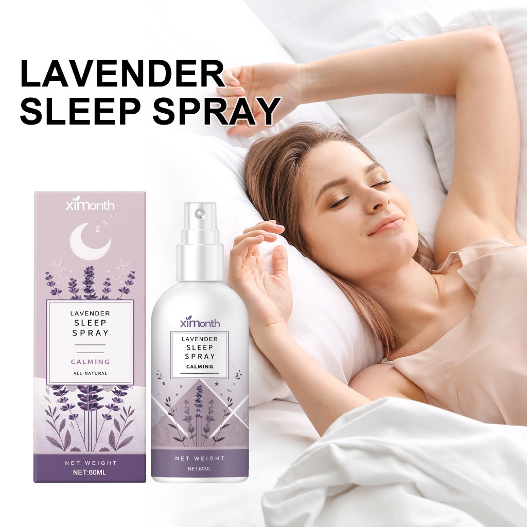 Ximonth Lavender Sleep Spray 60ml Deep Sleep Pillow Mist Untuk Tidur Nyenyak Semprotan Tidur