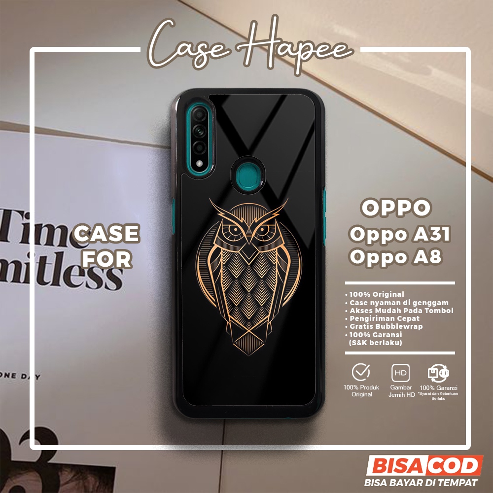 Case Oppo A31 A8 Casing Oppo A31 A8 [OWL] Casehapee Case Glossy Case Aesthetic Custom Case Premium S