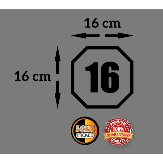 

STICKER CUTTING ANGKA MODEL SEGI 8 UKURAN 16 CM BAHAN MERK ORACAL GLOSSY