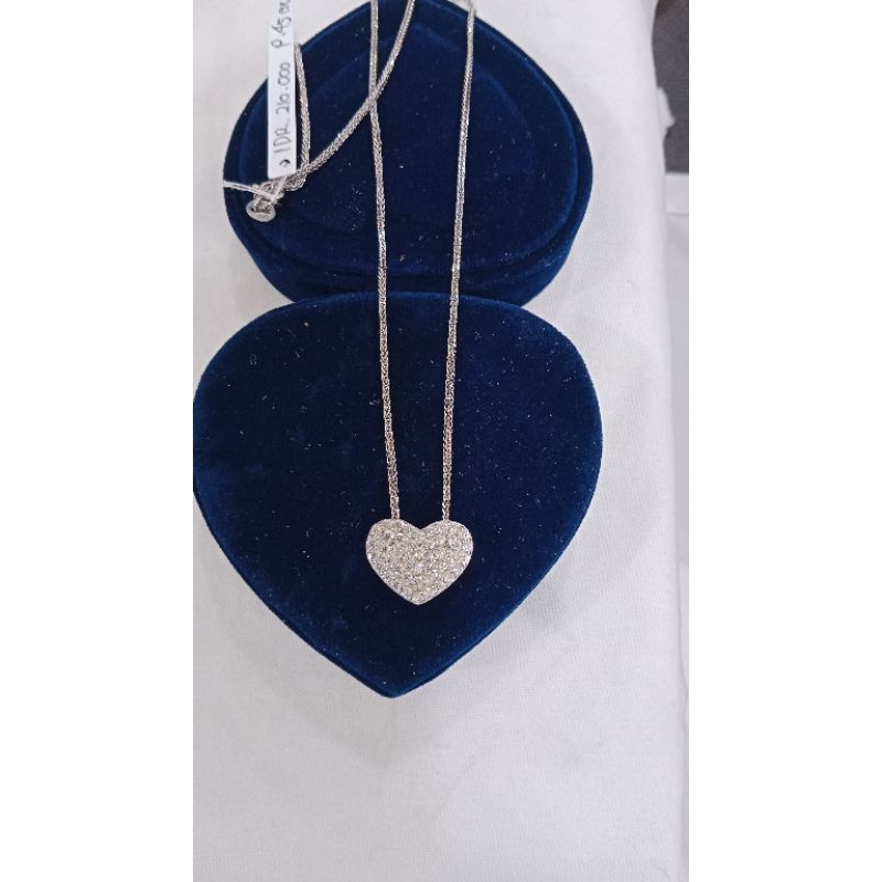 kalung figaro+liontin love mata