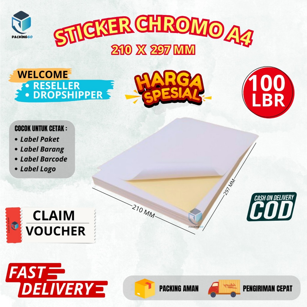 

STIKER LABEL A4 ISI 100 LEMBAR / KERTAS STICKER A4