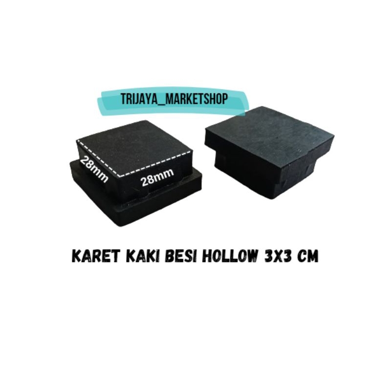 karet hollow 3x3 alas kaki besi hollow 3x3cm