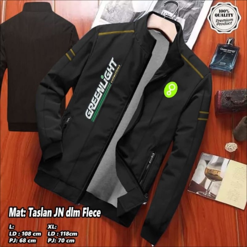 JAKET CUSTOM GREEN LIGHT TERBARU WATERPROOF PRIA WANITA KEREN ORIGINAL JAKET DISTRO TAHAN ANGIN GRAT