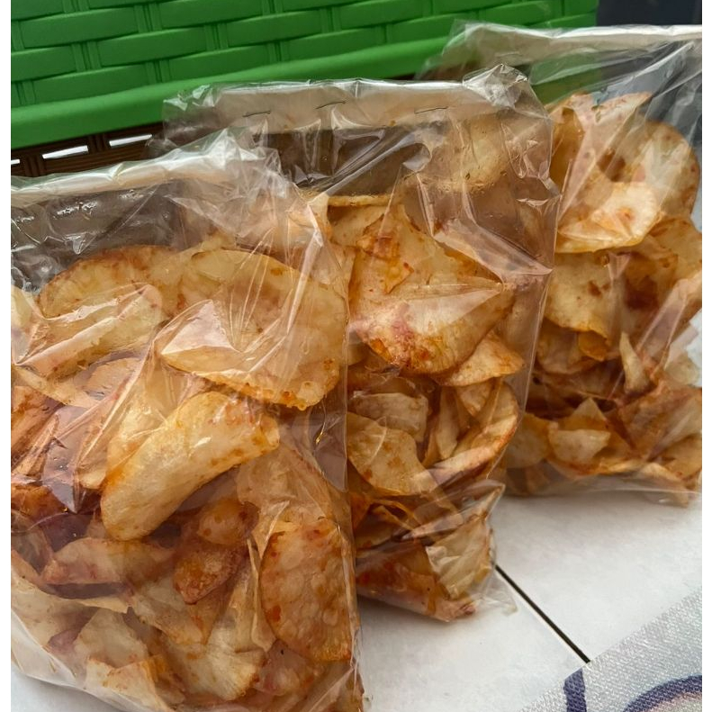 

Keripik singkong pedas manis/gurih/bikin nagih