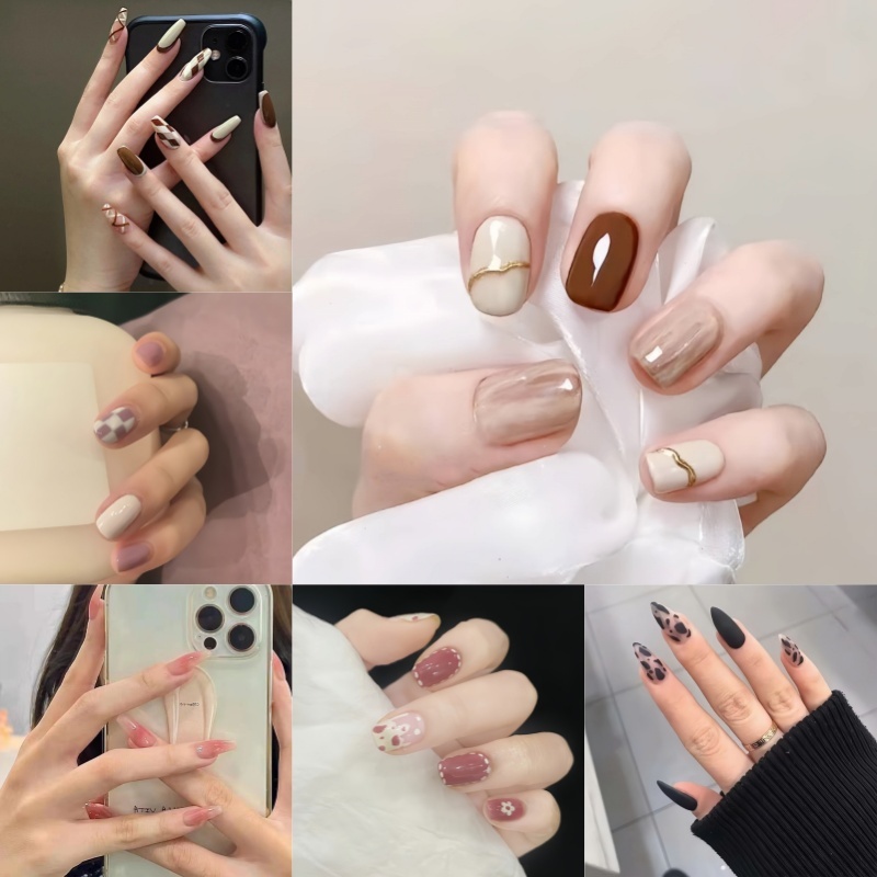 Kuku Palsu Fake Nails Kuku Palsu Anak Kuku Palsu Pengantin Kuku Palsu + Lem