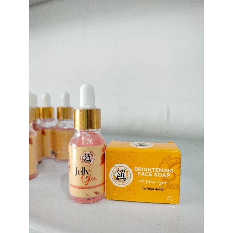 serum jelly glow + sabun sh beauty