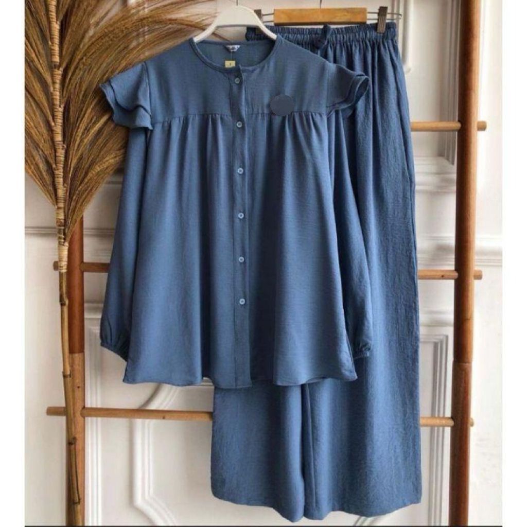 ONE SET CRINGKEL / REVA SET / SETCEL WANITA / SETELAN CRINKEL WANITA / ONE SET REVA /ONE SET WANITA 