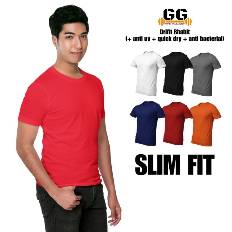 Kaos polos merah cabai bahan Drifit  Premium Rhabit - Anti Bacterial, Anti UV, Quick Dry, SlimFit