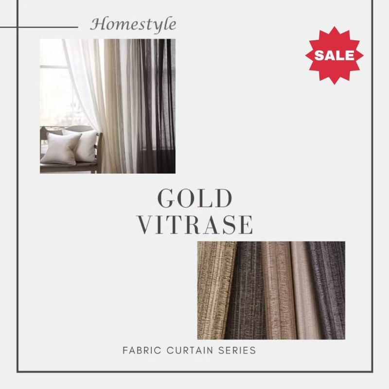 Vitrase Gorden Terminal 7/Vitrage Hordeng - Vitrase Gold per Meter