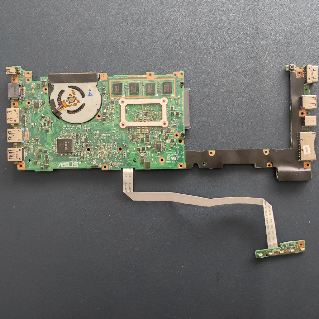 Motherboard Laptop Asus X201E Processor Intel Celeron CPU 1007 U Normal Original Copotan
