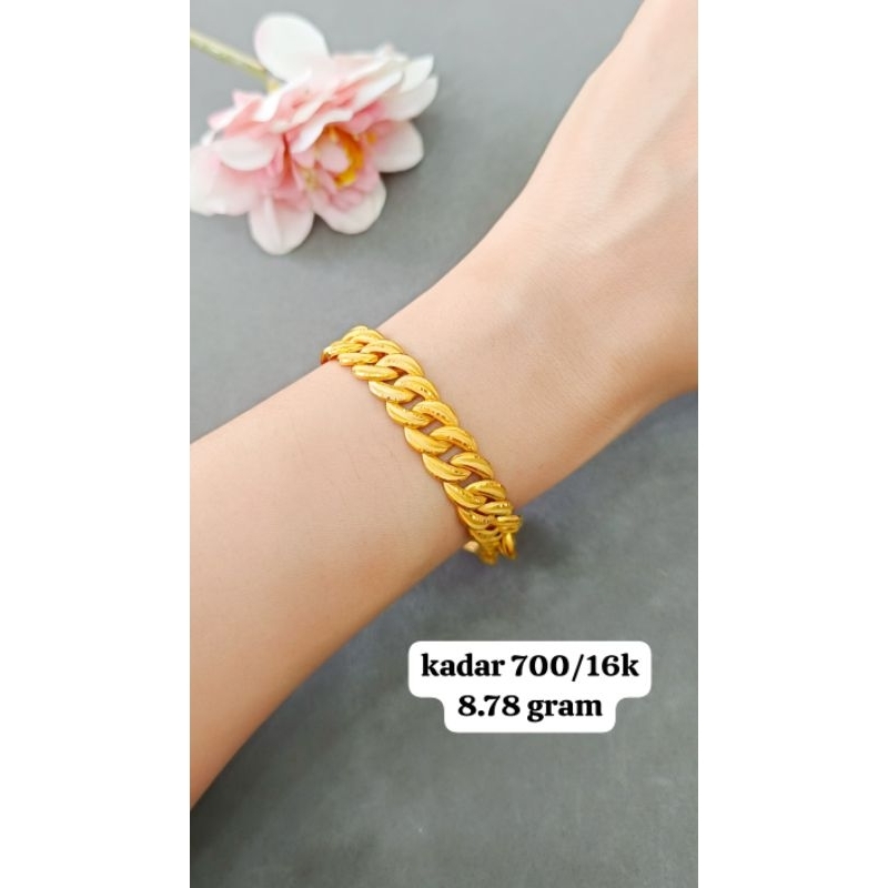 Gelang emas asli kadar 700