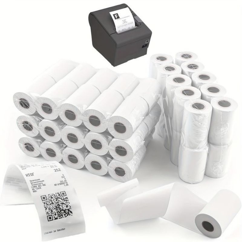 

Paket 2kg isi 70 Roll kertas kasir termal 57/58x30mm