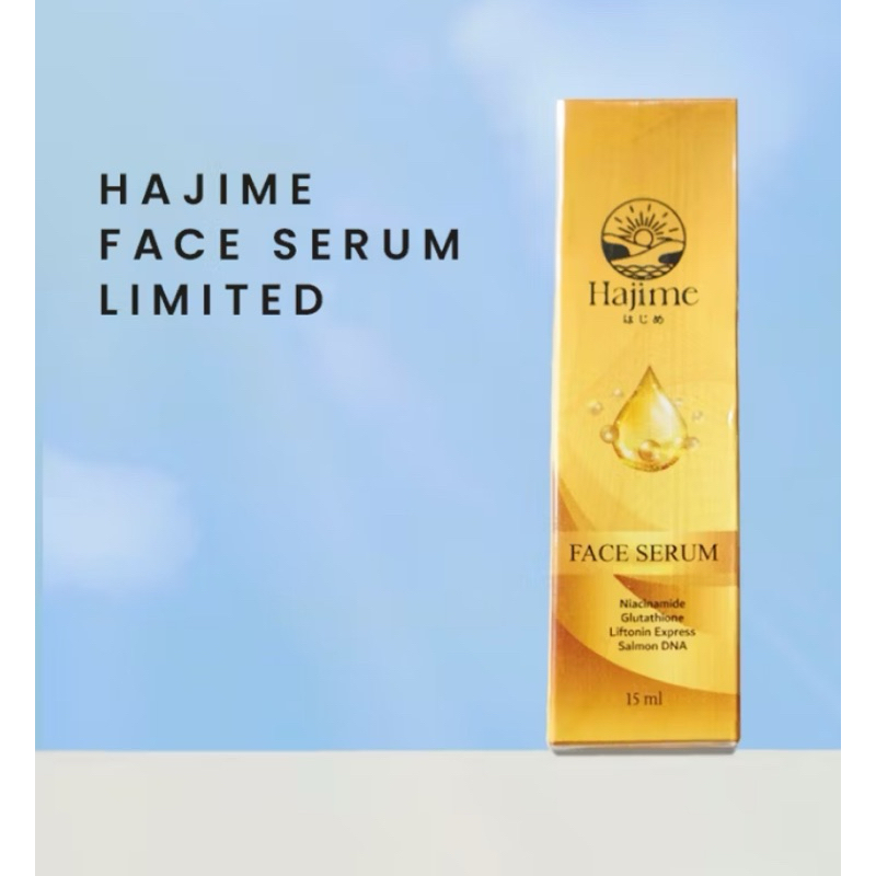 HAJIME FACE SERUM LIMITED CDN READY JKT SIAP KIRIM INSTANT ORIGINAL 10000%