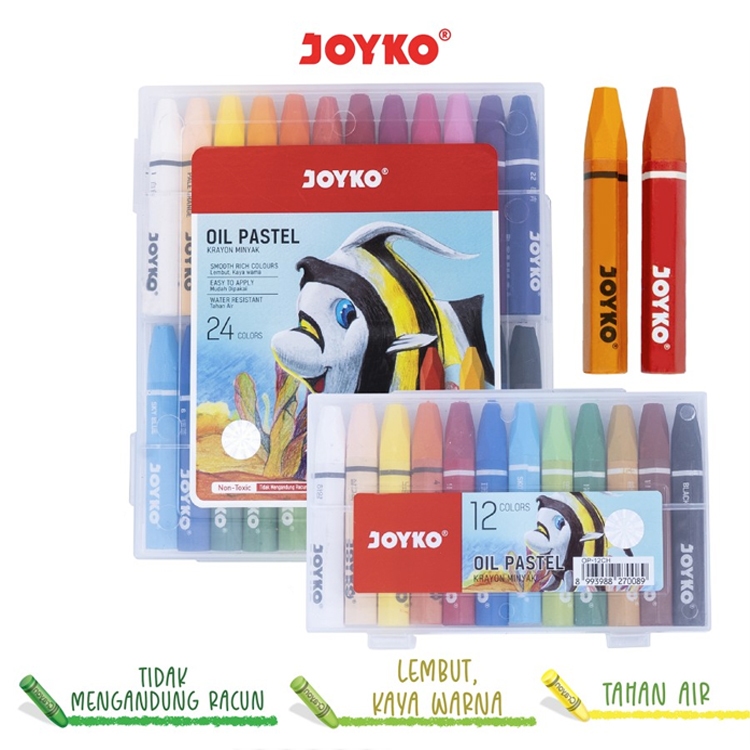 

Crayon Warna Joyko Oil Pastel 18 24 36 48 ( 1 Set )