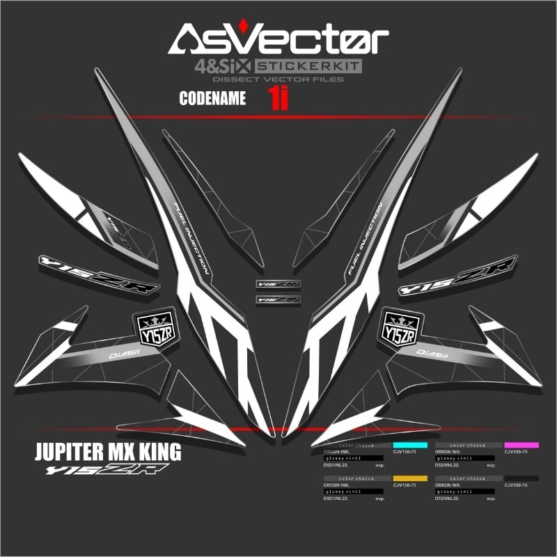 STRIPING TRANSPARAN Y 15ZR KING/STRIPING MX KING 150