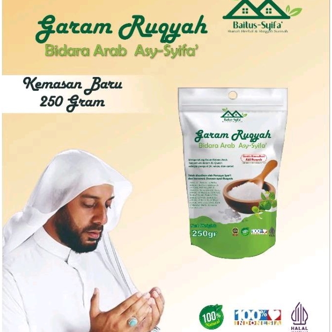 

Garam Ruqyah Original ASY ASYIFA 250gram' | Solusi Usaha Sepi | Membuang Aura Negatif | Bonus Sabun Bidara Ruqyah