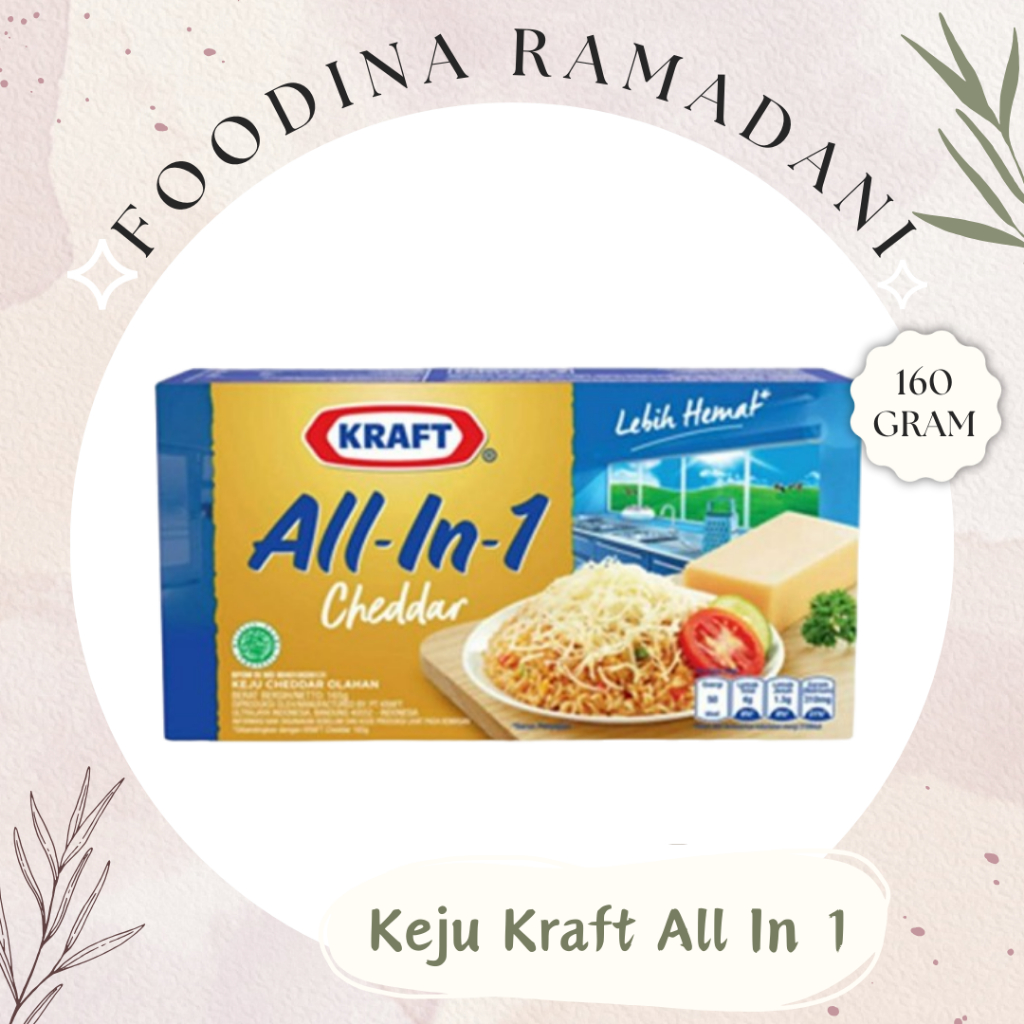 

KEJU KRAFT All In 1 - Cheddar Cheese [ Berat 165gr ] Harga Per PCS