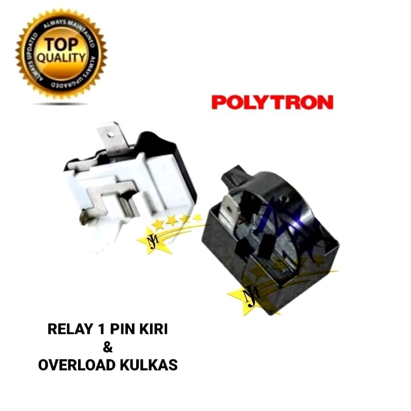 RELAY PTC OVERLOD KULKAS POLYTRON ORI 1 DAN 2 PINTU # RELAI SATU PIN KIRI