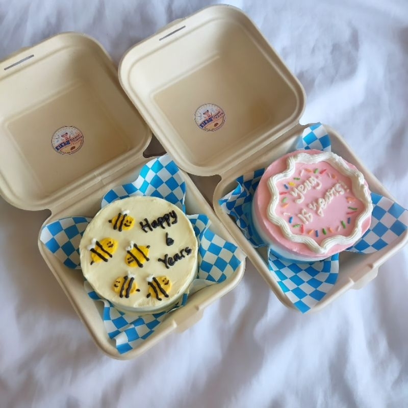 

bento cake mini korean cake bagasse box ukuran 10