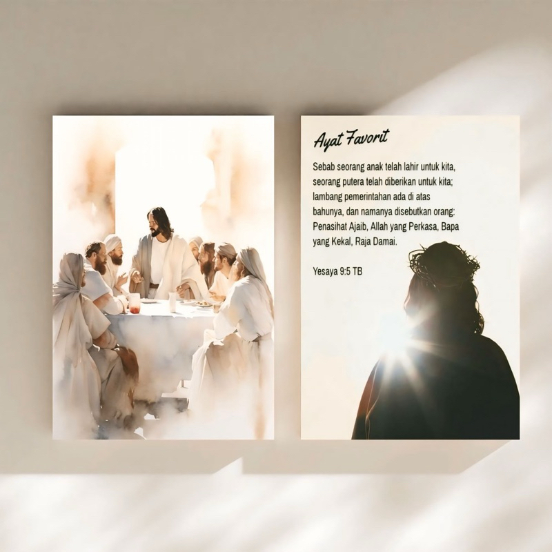 Wallprodecor Hiasan Dinding 20X30Cm Kristen Dekorasi Dinding Kristen Gambar Yesus Terlaris