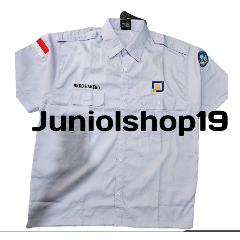 KEMEJA DAPODIK /SERAGAM DAPODIK /KEMEJA PDH DAPODIK/KEMEJA COSTUM BORDIR