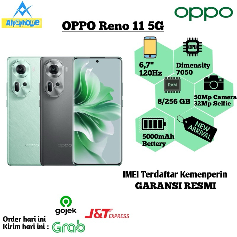 Oppo Reno 11 5g Ram 8/256 Gb Garansi Resmi Oppo Indonesia Handphone Terbaru Dengan 5G