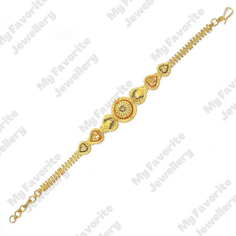 Gelang Motif India TERBARU EMAS ASLI Kadar 700