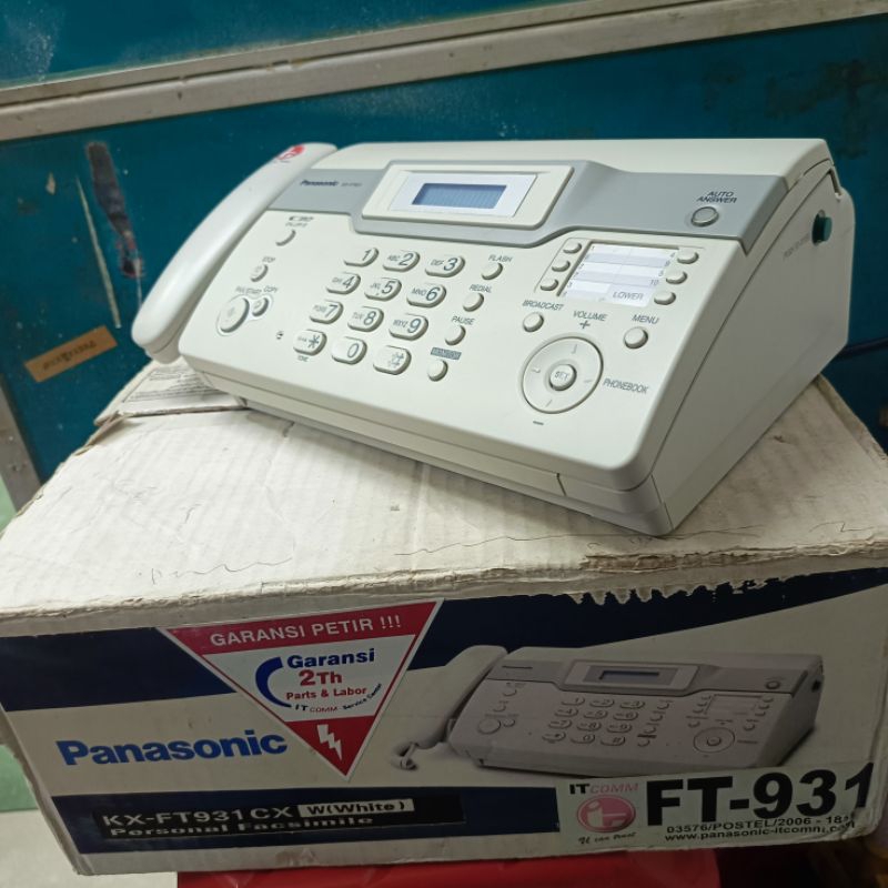 FAXIMILE/MESIN FAX PANASONIC KX-931/REAL PICTURE/READY/NEW BERGARANSI