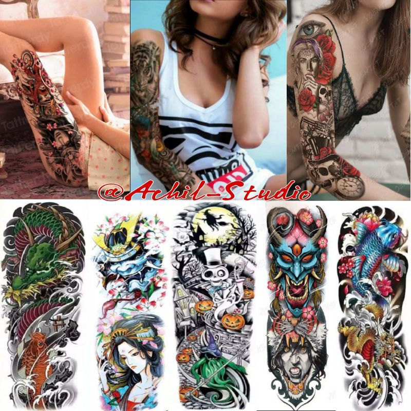 Tatto Temporer/Tatto Temporary FullHand Gambar 3D Warna