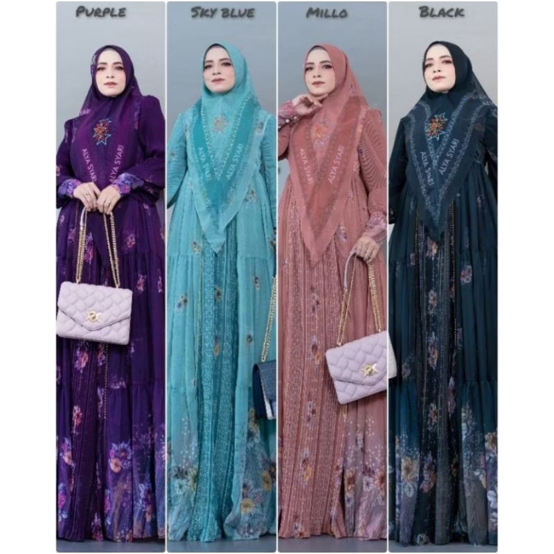 BISA COD ( BAHIYYA SERIES BY ALYA SYARI ORI PREMIUM GAMIS ALYA SYARI TERBARU