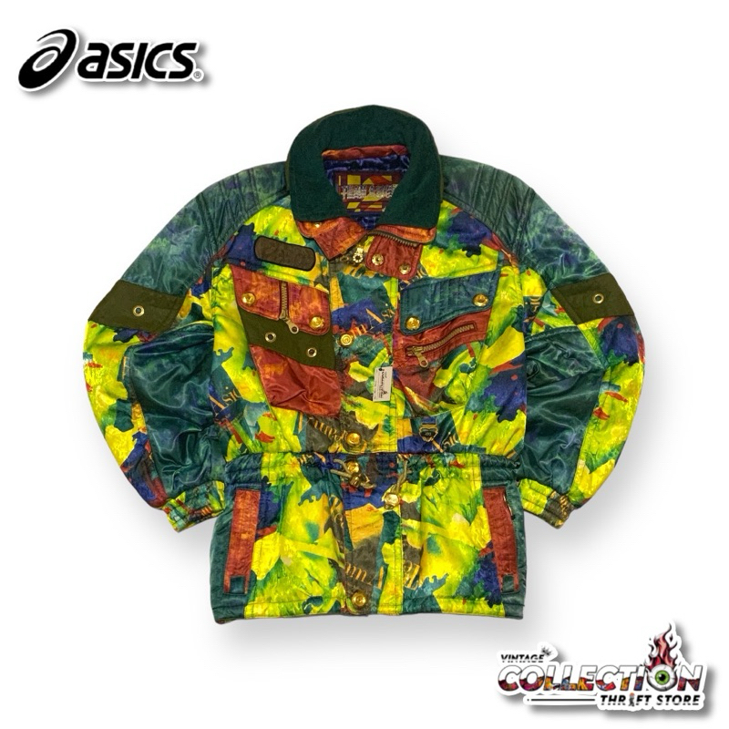 JAKET VINTAGE SNOWBOARD SKI WEAR RACING ASICS