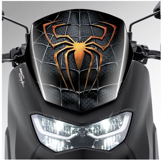 Stiker Visor Winshield KAca Depan Motor PCX 150 PCX 160  NMAX New LEXI ADV  Spider Hitam Gold