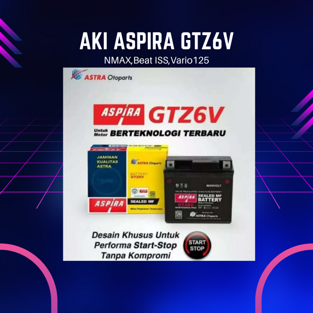 AKI kering Motor ASPIRA GTZ6V
