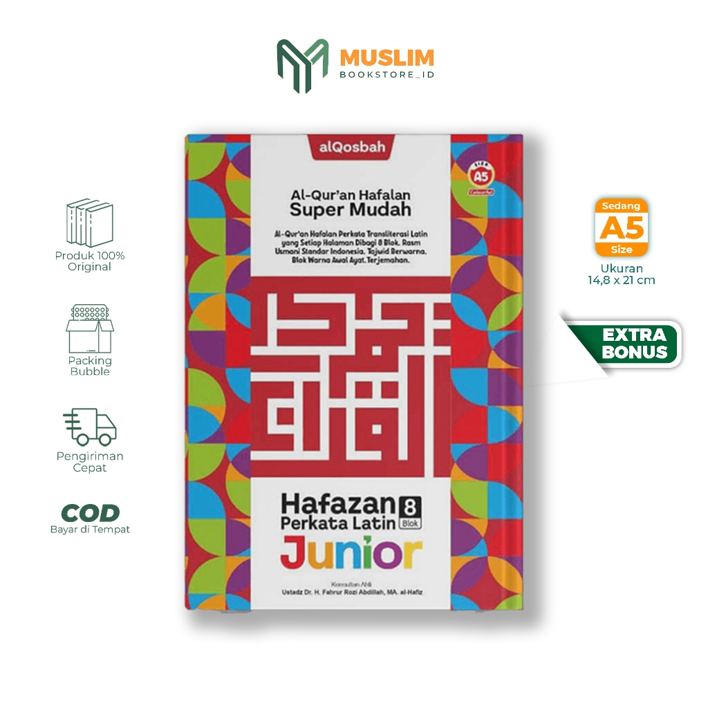 Alquran Hafazan Perkata Latin Junior Ukuran A5 | Alquran Terjemah dan Latin | Alquran Anak | Hafazan