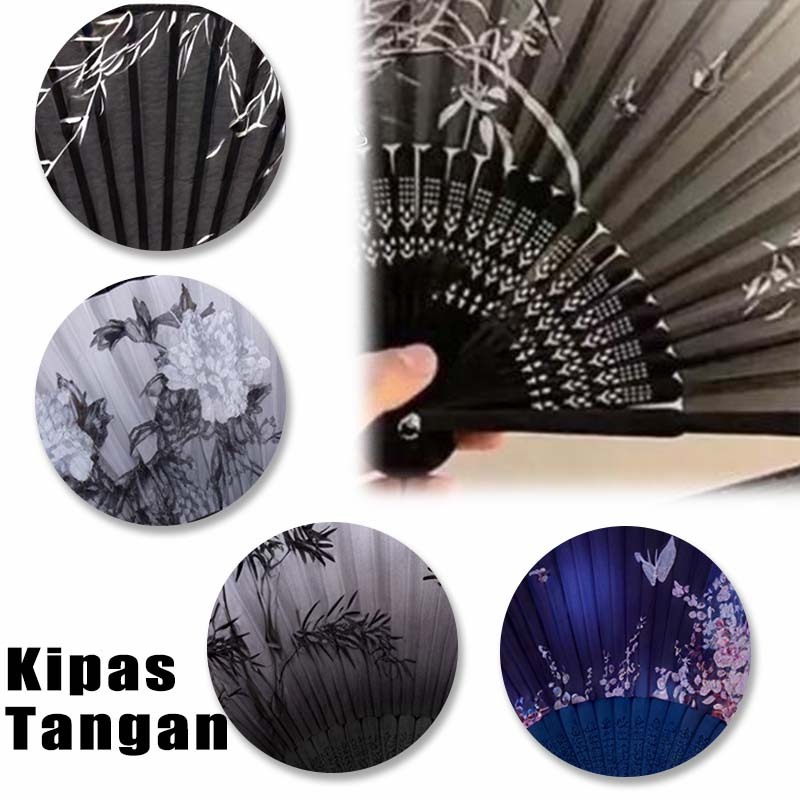 Kipas Tangan Jepang/Kipas Tangan Lipat Jepang/Kipas Tangan Bunga/Kipas Tangan Lipat Kayu