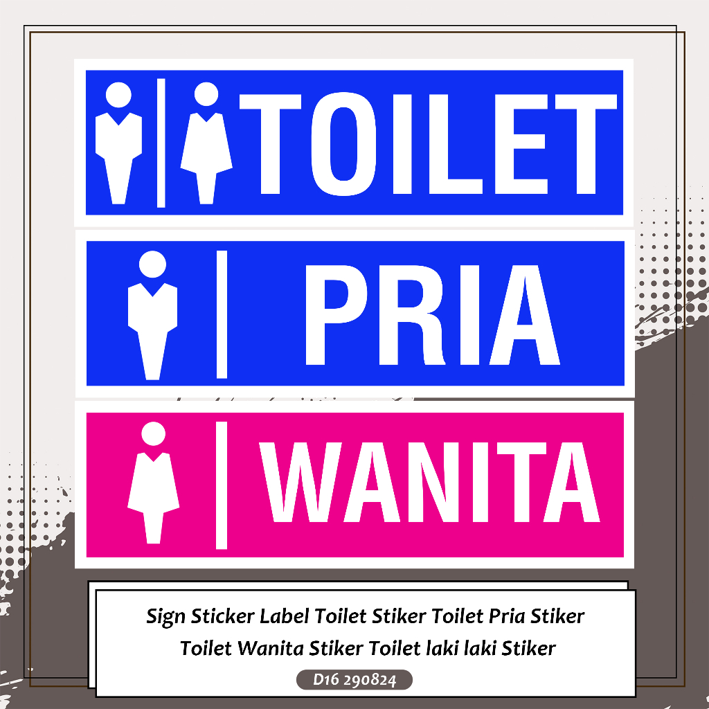

Sign Sticker Label Toilet Stiker Toilet Pria Stiker Toilet Wanita Stiker Toilet laki laki Stiker