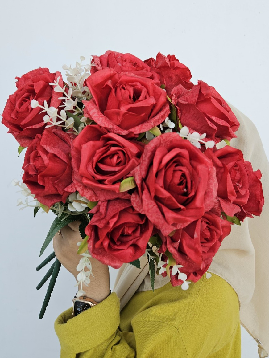 Bunga Mawar Jumbo Artificial / Bunga Mawar JUMBO Artificial Plastik / Bunga Palsu